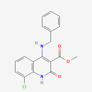 molecular formula C18H15ClN2O3 B2958603 Methyl 4-(benzylamino)-8-chloro-2-oxo-1,2-dihydroquinoline-3-carboxylate CAS No. 1251597-41-7