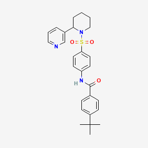 4-tert-butyl-N-[4-(2-pyridin-3-ylpiperidin-1-yl)sulfonylphenyl]benzamide