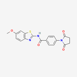 4-(2,5-dioxopyrrolidin-1-yl)-N-(6-methoxybenzo[d]thiazol-2-yl)benzamide
