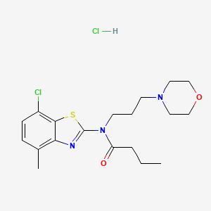 N-(7-chloro-4-methylbenzo[d]thiazol-2-yl)-N-(3-morpholinopropyl)butyramide hydrochloride