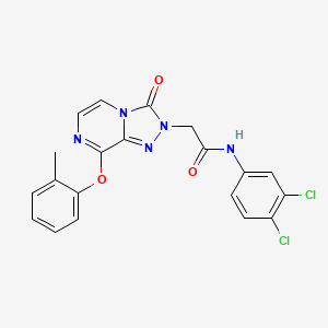 molecular formula C20H15Cl2N5O3 B2958627 N-(3,4-dichlorophenyl)-2-[8-(2-methylphenoxy)-3-oxo-2H,3H-[1,2,4]triazolo[4,3-a]pyrazin-2-yl]acetamide CAS No. 1251545-26-2