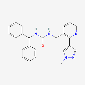 molecular formula C24H23N5O B2958632 1-(diphenylmethyl)-3-{[2-(1-methyl-1H-pyrazol-4-yl)pyridin-3-yl]methyl}urea CAS No. 2319855-11-1
