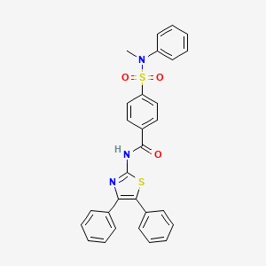 N-(4,5-diphenyl-1,3-thiazol-2-yl)-4-[methyl(phenyl)sulfamoyl]benzamide
