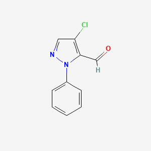 molecular formula C10H7ClN2O B2958697 4-chloro-1-phenyl-1H-pyrazole-5-carbaldehyde CAS No. 1781448-51-8