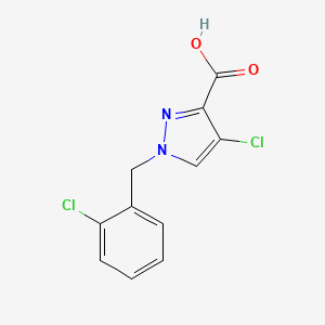 4-chloro-1-[(2-chlorophenyl)methyl]-1H-pyrazole-3-carboxylic acid