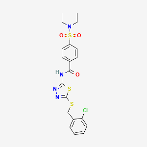 N-(5-((2-chlorobenzyl)thio)-1,3,4-thiadiazol-2-yl)-4-(N,N-diethylsulfamoyl)benzamide