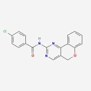 4-chloro-N-{5H-chromeno[4,3-d]pyrimidin-2-yl}benzamide