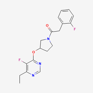 1-(3-((6-Ethyl-5-fluoropyrimidin-4-yl)oxy)pyrrolidin-1-yl)-2-(2-fluorophenyl)ethanone