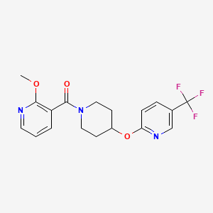 (2-Methoxypyridin-3-yl)(4-((5-(trifluoromethyl)pyridin-2-yl)oxy)piperidin-1-yl)methanone