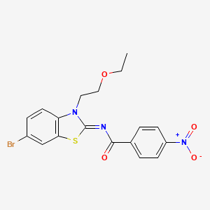 (Z)-N-(6-bromo-3-(2-ethoxyethyl)benzo[d]thiazol-2(3H)-ylidene)-4-nitrobenzamide