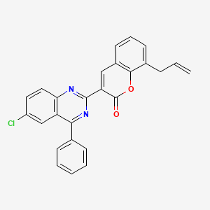 3-(6-chloro-4-phenylquinazolin-2-yl)-8-(prop-2-en-1-yl)-2H-chromen-2-one