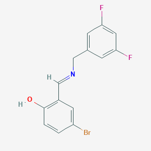 4-bromo-2-{(E)-[(3,5-difluorobenzyl)imino]methyl}phenol