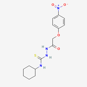 molecular formula C15H20N4O4S B2958768 N-[(cyclohexylcarbamothioyl)amino]-2-(4-nitrophenoxy)acetamide CAS No. 77229-51-7