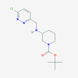 molecular formula C15H23ClN4O2 B2958773 tert-Butyl 3-(((6-chloropyridazin-3-yl)methyl)amino)piperidine-1-carboxylate CAS No. 1420973-34-7
