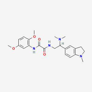 molecular formula C23H30N4O4 B2958775 N1-(2,5-dimethoxyphenyl)-N2-(2-(dimethylamino)-2-(1-methylindolin-5-yl)ethyl)oxalamide CAS No. 921896-59-5