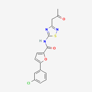 5-(3-chlorophenyl)-N-[3-(2-oxopropyl)-1,2,4-thiadiazol-5-yl]furan-2-carboxamide