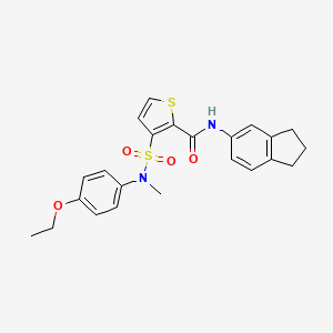N-(2,3-dihydro-1H-inden-5-yl)-3-[(4-ethoxyphenyl)(methyl)sulfamoyl]thiophene-2-carboxamide