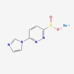 molecular formula C7H5N4NaO2S B2958813 Sodium 6-(1H-imidazol-1-yl)pyridazine-3-sulfinate CAS No. 2219374-07-7