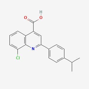 molecular formula C19H16ClNO2 B2958828 8-Chloro-2-(4-isopropylphenyl)quinoline-4-carboxylic acid CAS No. 862661-15-2