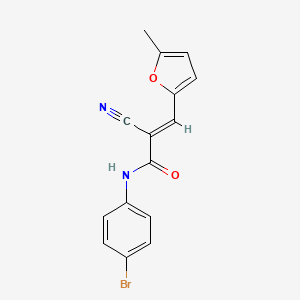 B2958839 (2E)-N-(4-bromophenyl)-2-cyano-3-(5-methylfuran-2-yl)prop-2-enamide CAS No. 327075-24-1