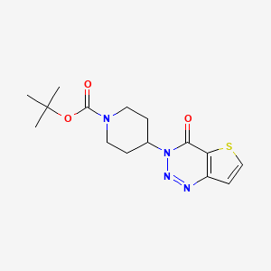 molecular formula C15H20N4O3S B2958845 tert-butyl 4-(4-oxothieno[3,2-d][1,2,3]triazin-3(4H)-yl)piperidine-1-carboxylate CAS No. 2034367-49-0