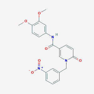 molecular formula C21H19N3O6 B2958863 N-(3,4-dimethoxyphenyl)-1-(3-nitrobenzyl)-6-oxo-1,6-dihydropyridine-3-carboxamide CAS No. 900010-19-7