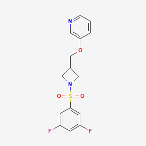 B2958885 3-[[1-(3,5-Difluorophenyl)sulfonylazetidin-3-yl]methoxy]pyridine CAS No. 2379995-59-0