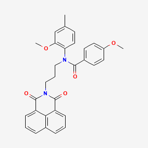 N-(3-(1,3-dioxo-1H-benzo[de]isoquinolin-2(3H)-yl)propyl)-4-methoxy-N-(2-methoxy-4-methylphenyl)benzamide
