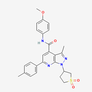 1-(1,1-dioxidotetrahydrothiophen-3-yl)-N-(4-methoxyphenyl)-3-methyl-6-(p-tolyl)-1H-pyrazolo[3,4-b]pyridine-4-carboxamide
