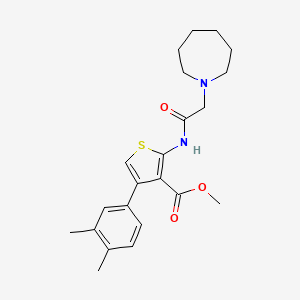Methyl 2-[[2-(azepan-1-yl)acetyl]amino]-4-(3,4-dimethylphenyl)thiophene-3-carboxylate