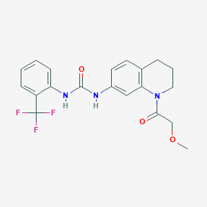 1-(1-(2-Methoxyacetyl)-1,2,3,4-tetrahydroquinolin-7-yl)-3-(2-(trifluoromethyl)phenyl)urea