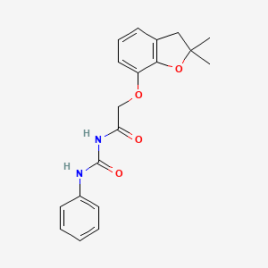 2-[(2,2-dimethyl-3H-1-benzofuran-7-yl)oxy]-N-(phenylcarbamoyl)acetamide