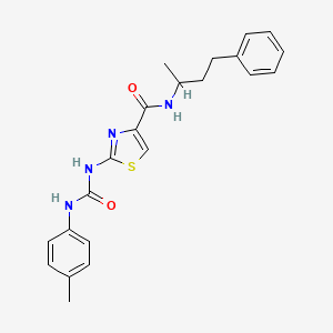 N-(4-phenylbutan-2-yl)-2-(3-(p-tolyl)ureido)thiazole-4-carboxamide
