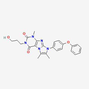 3-(3-hydroxypropyl)-1,6,7-trimethyl-8-(4-phenoxyphenyl)-1H-imidazo[2,1-f]purine-2,4(3H,8H)-dione