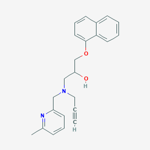 1-{[(6-Methylpyridin-2-yl)methyl](prop-2-yn-1-yl)amino}-3-(naphthalen-1-yloxy)propan-2-ol