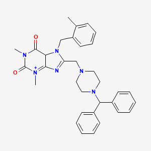 8-{[4-(diphenylmethyl)piperazin-1-yl]methyl}-1,3-dimethyl-7-[(2-methylphenyl)methyl]-2,3,6,7-tetrahydro-1H-purine-2,6-dione