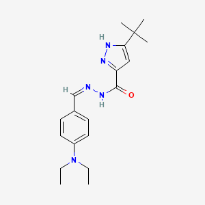 (Z)-3-(tert-butyl)-N'-(4-(diethylamino)benzylidene)-1H-pyrazole-5-carbohydrazide