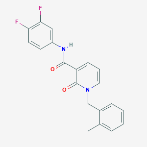 molecular formula C20H16F2N2O2 B2958944 N-(3,4-difluorophenyl)-1-[(2-methylphenyl)methyl]-2-oxo-1,2-dihydropyridine-3-carboxamide CAS No. 946246-18-0