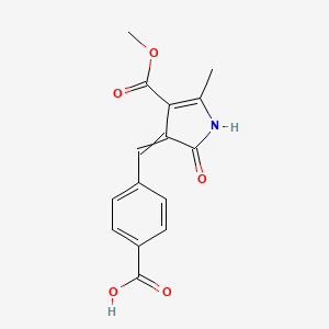 4-[(4-methoxycarbonyl-5-methyl-2-oxo-1H-pyrrol-3-ylidene)methyl]benzoic acid