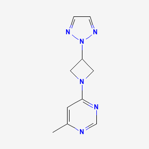 4-methyl-6-[3-(2H-1,2,3-triazol-2-yl)azetidin-1-yl]pyrimidine
