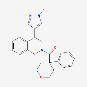 (4-(1-methyl-1H-pyrazol-4-yl)-3,4-dihydroisoquinolin-2(1H)-yl)(4-phenyltetrahydro-2H-pyran-4-yl)methanone