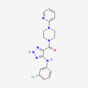 (5-((3-chlorophenyl)amino)-1H-1,2,3-triazol-4-yl)(4-(pyridin-2-yl)piperazin-1-yl)methanone