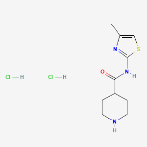 molecular formula C10H17Cl2N3OS B2958977 N-(4-Methylthiazol-2-yl)piperidine-4-carboxamide dihydrochloride CAS No. 2305255-63-2