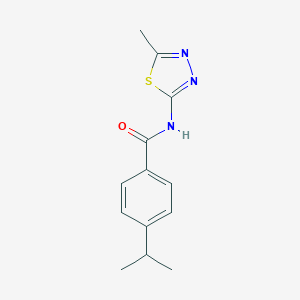 molecular formula C13H15N3OS B295898 N-(5-methyl-1,3,4-thiadiazol-2-yl)-4-(propan-2-yl)benzamide 