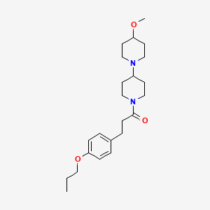 molecular formula C23H36N2O3 B2958994 1-{4-Methoxy-[1,4'-bipiperidine]-1'-yl}-3-(4-propoxyphenyl)propan-1-one CAS No. 1705339-95-2