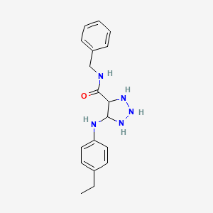 molecular formula C18H19N5O B2959000 N-benzyl-5-(4-ethylanilino)triazolidine-4-carboxamide CAS No. 1291860-29-1