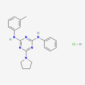 N2-phenyl-6-(pyrrolidin-1-yl)-N4-(m-tolyl)-1,3,5-triazine-2,4-diamine hydrochloride