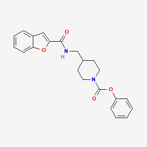 Phenyl 4-((benzofuran-2-carboxamido)methyl)piperidine-1-carboxylate