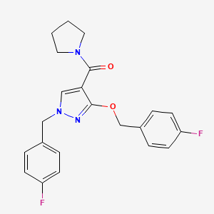 (1-(4-fluorobenzyl)-3-((4-fluorobenzyl)oxy)-1H-pyrazol-4-yl)(pyrrolidin-1-yl)methanone