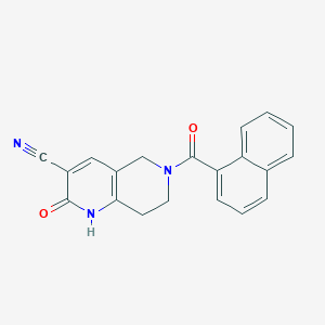 molecular formula C20H15N3O2 B2959022 6-(1-Naphthoyl)-2-oxo-1,2,5,6,7,8-hexahydro-1,6-naphthyridine-3-carbonitrile CAS No. 2034306-90-4
